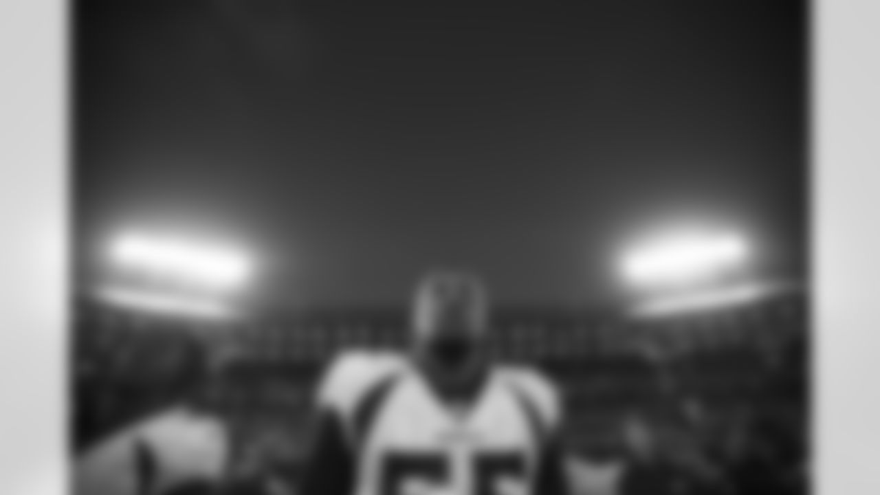 Denver Broncos linebacker Bradley Chubb (55) during pregame action against the Oakland Raiders during the game at Oakland-Alameda County Coliseum in Oakland, California, December 24, 2018.
Photo by Gabriel Christus