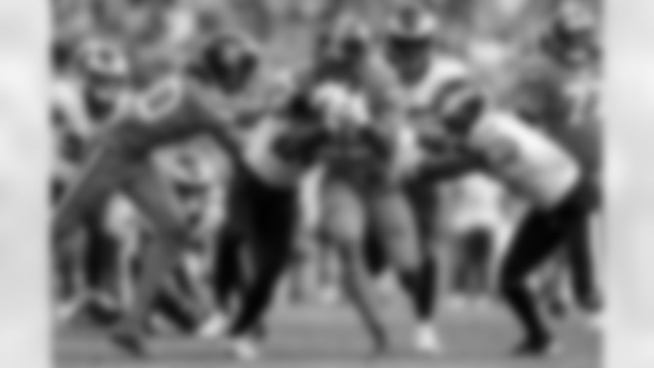Melvin Gordon III during the Broncos' Week 10 game against the Philadelphia Eagles at Empower Field at Mile High in Denver, Colorado on November 14, 2021. (Photo by Gabriel Christus)