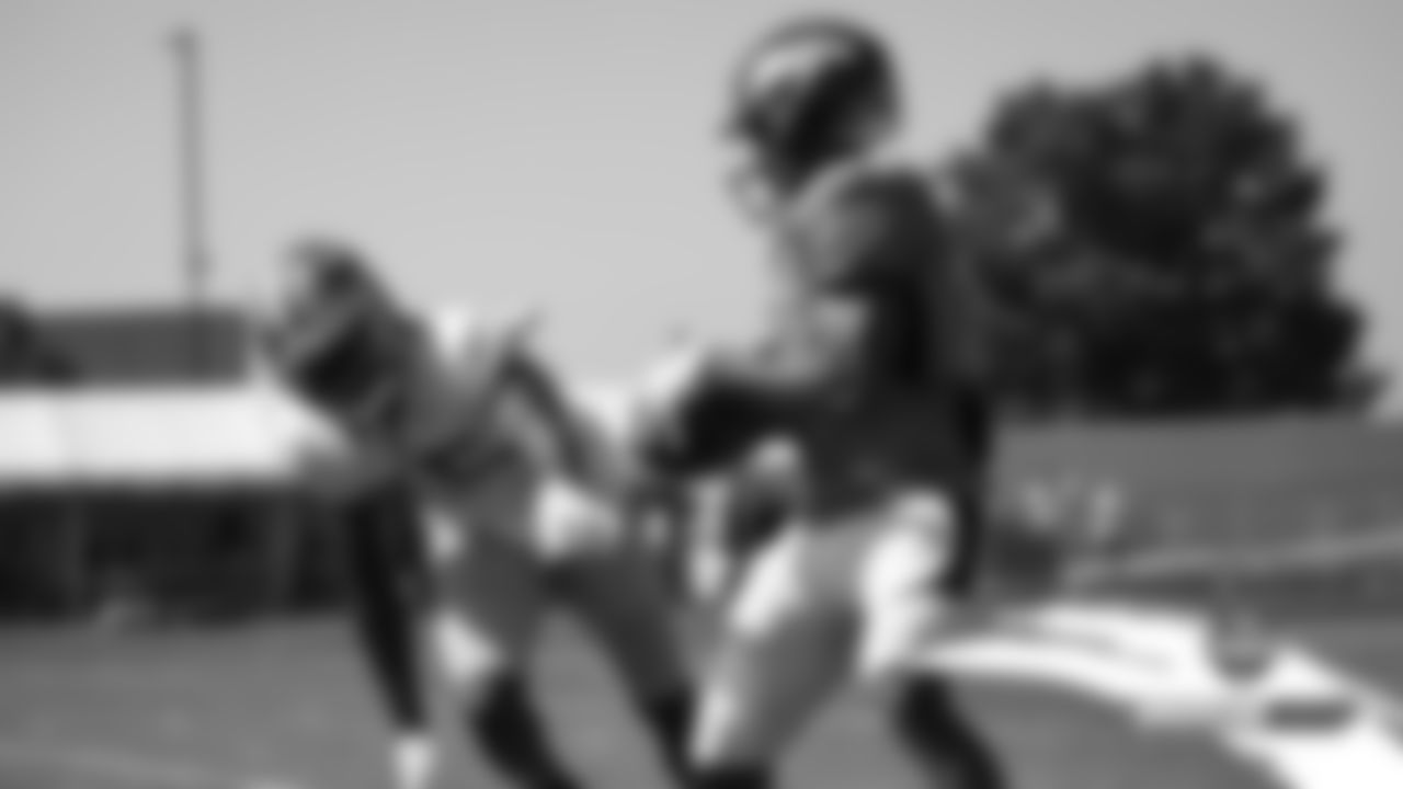 Trinity Benson at a joint practice with the San Francisco 49ers on the 19th day of training camp on August 16, 2019.