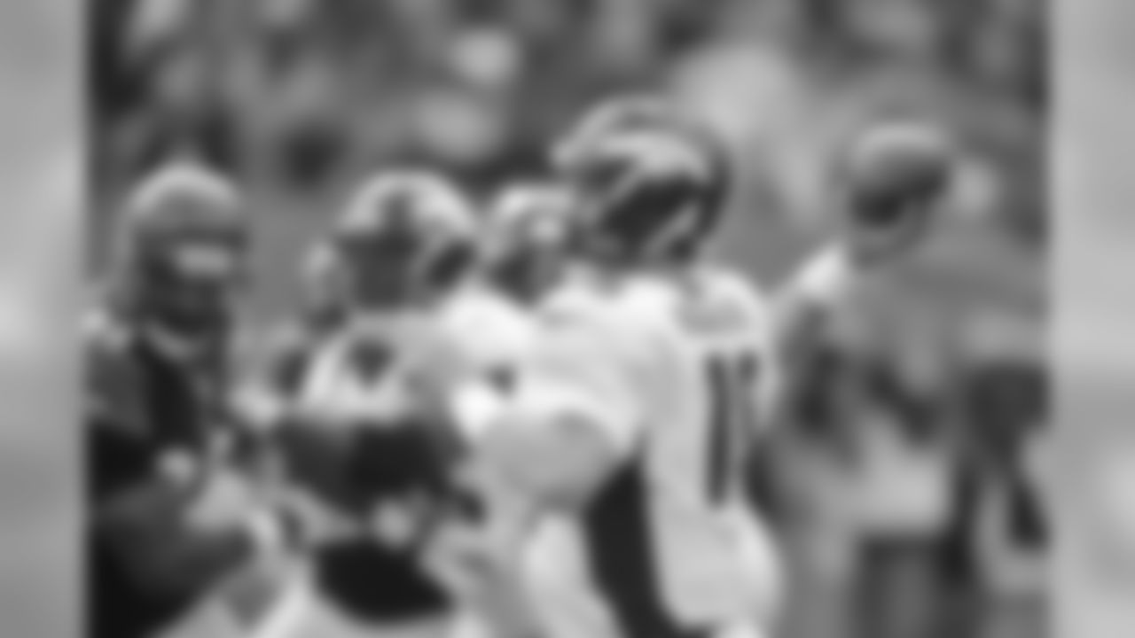 Denver Broncos quarterback Peyton Manning (18) passes on Denver's third series during second quarter action against the Cincinnati Bengals in the NFL game at Paul Brown Stadium in Cincinnati, OH November 4, 2012.