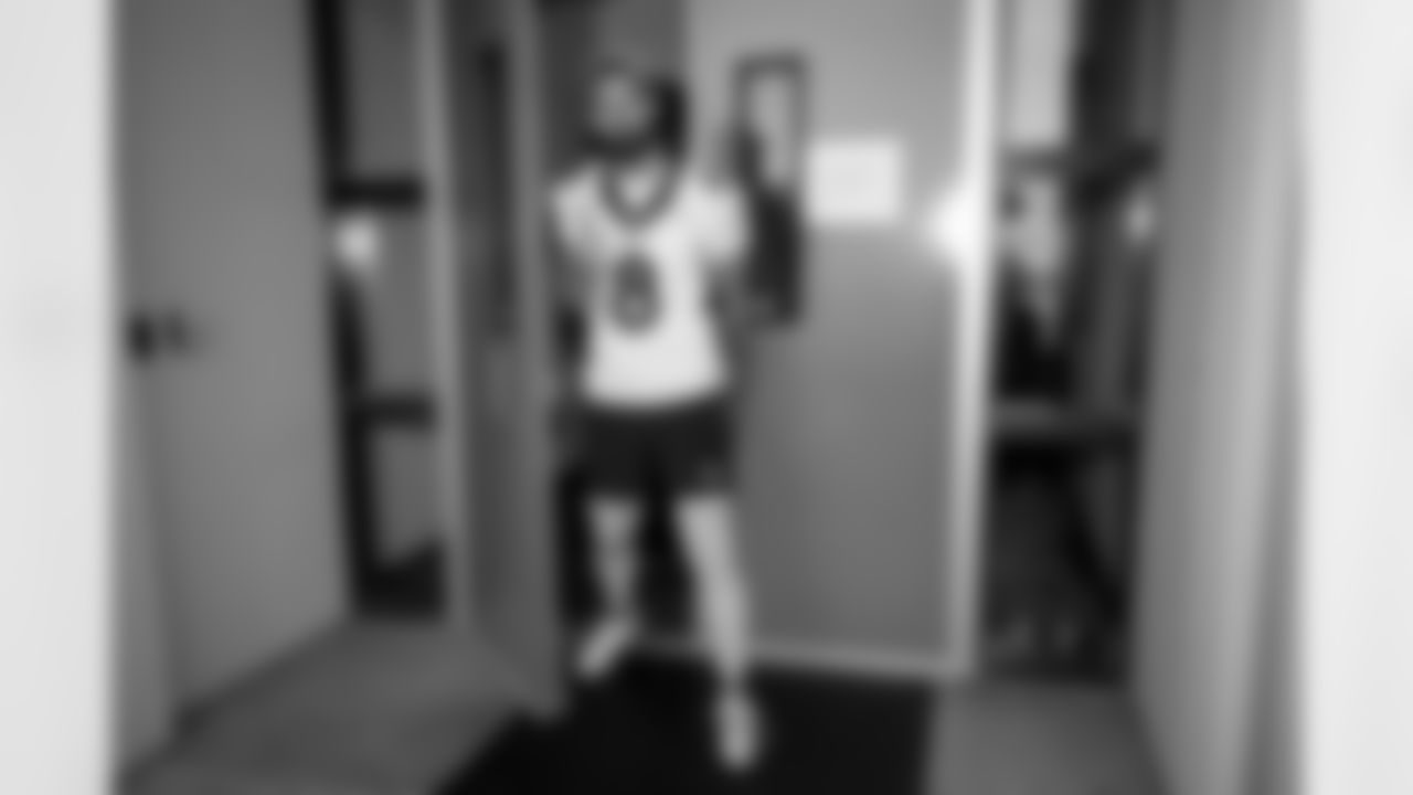 Brandon McManus walks out of the locker room before the second day of training camp at UCHealth Training Center on July 29, 2021. (Photo by Sam Weaver)