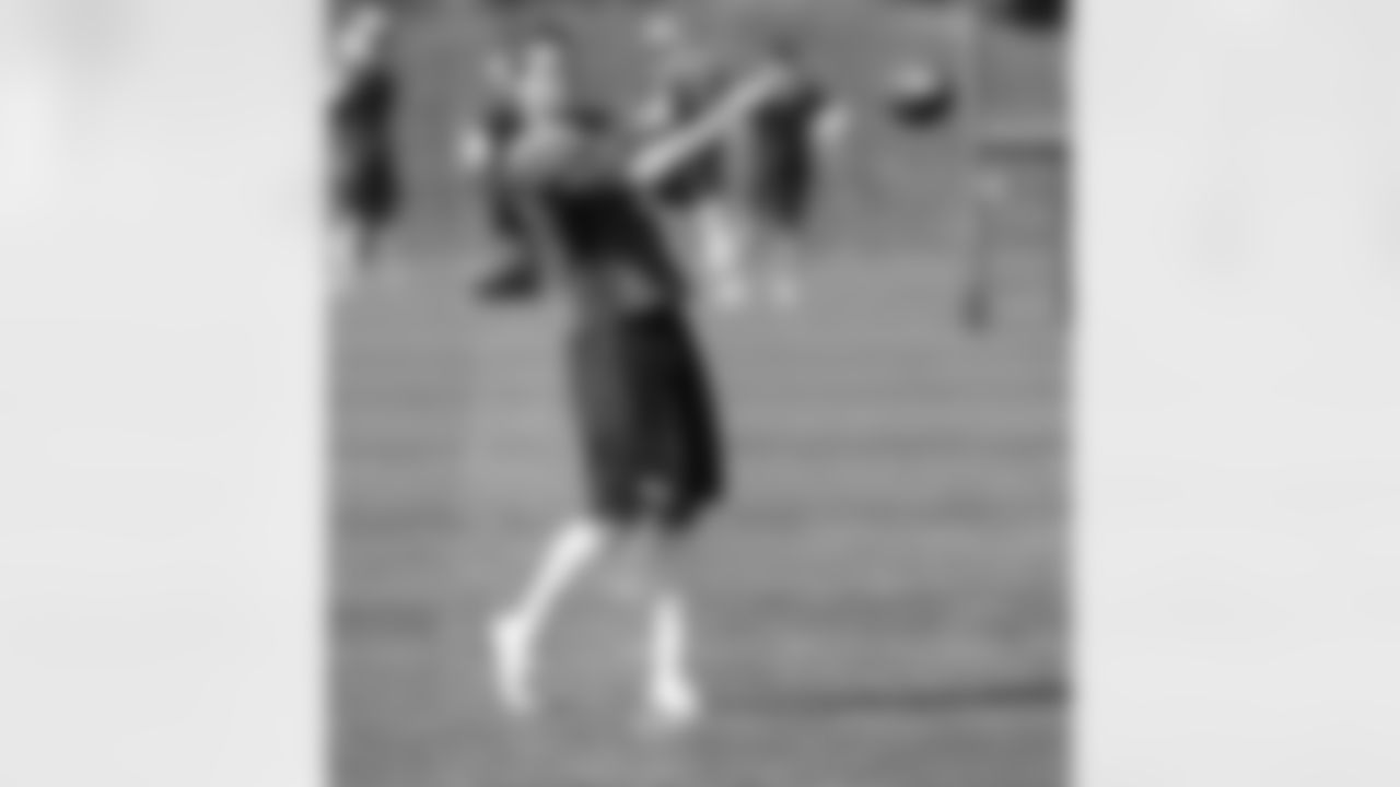 P Britton Colquitt slings a pass during a drill.