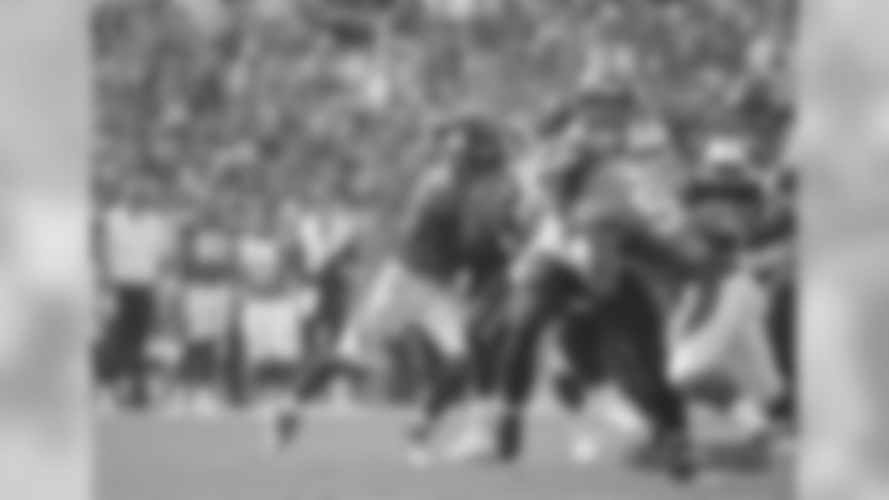 Von Miller applies hits Seahawks QB Russell Wilson during the Broncos' Week 1 game against the Seattle Seahawks at Broncos Stadium at Mile High on September 9, 2018.