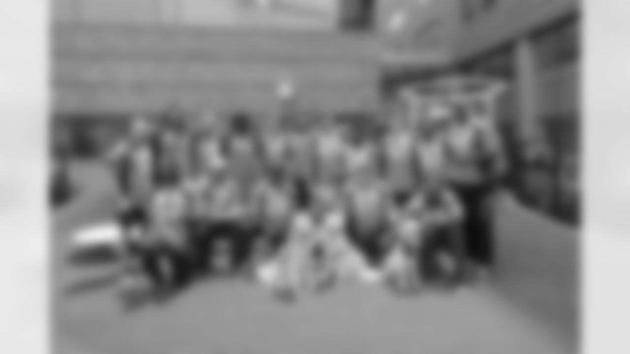 A group photo of the rookies during a rookie visit on Tuesday, June 20, 2023 at Children's Hospital Colorado in Aurora, Colorado.
Photo by Gabriel Christus / Denver Broncos