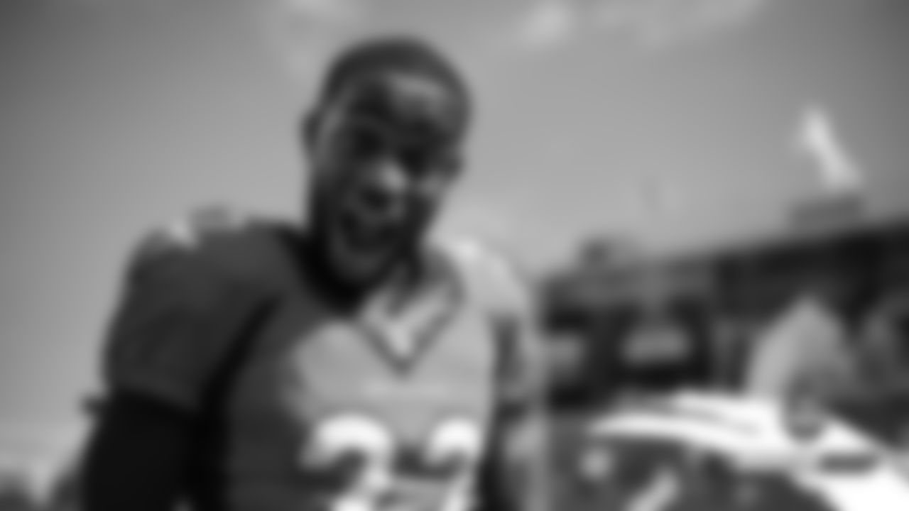 Kareem Jackson poses for a photo after practice on Day 9 of training camp at Broncos Stadium at Mile High on July 27, 2019.
