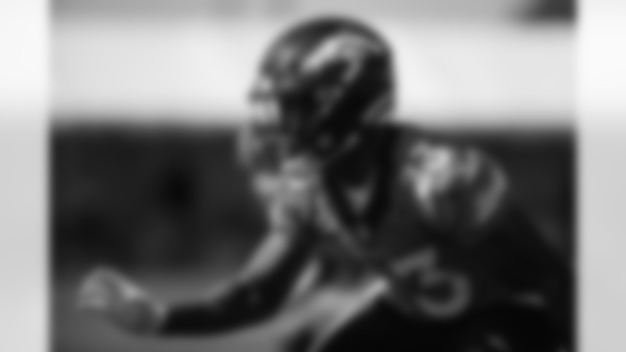 Kyle Fuller during practice on the first day of training camp at UCHealth Training Center on July 28, 2021. (Photo by Ben Swanson)