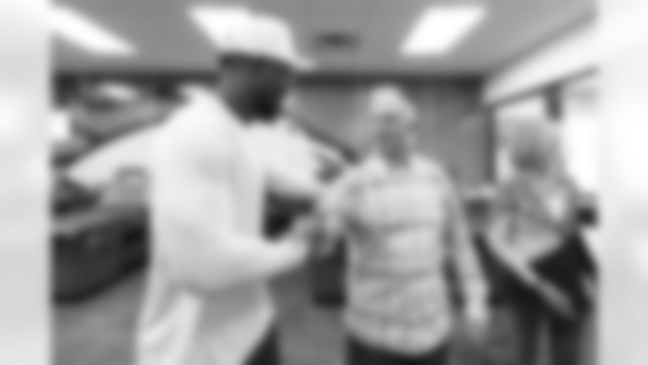 Von Miller and Steve 'Greek' Antonopulos during the dedication of the Steve "Greek" Antonopulos Athletic Training Room on Saturday, October 16, 2021 at UCHealth Training Center in Englewood, Colorado.
Photo by Gabriel Christus