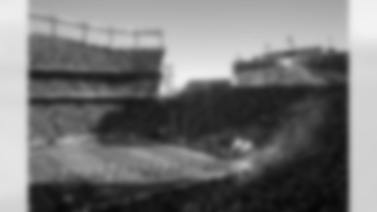 Denver Broncos take the field before action against the San Diego Chargers in an AFC divisional playoff NFL game at Sports Authority Field in Denver, CO on January 12, 2014.