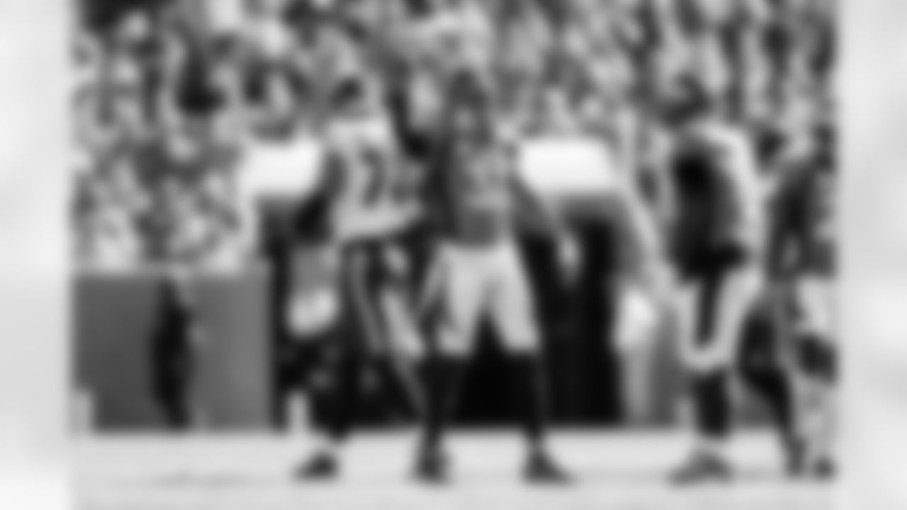 Justin Simmons during the Broncos' Week 4 game against the Baltimore Ravens on October 3, 2021 at Empower Field at Mile High in Denver, Colorado. (Photo by Gabriel Christus)