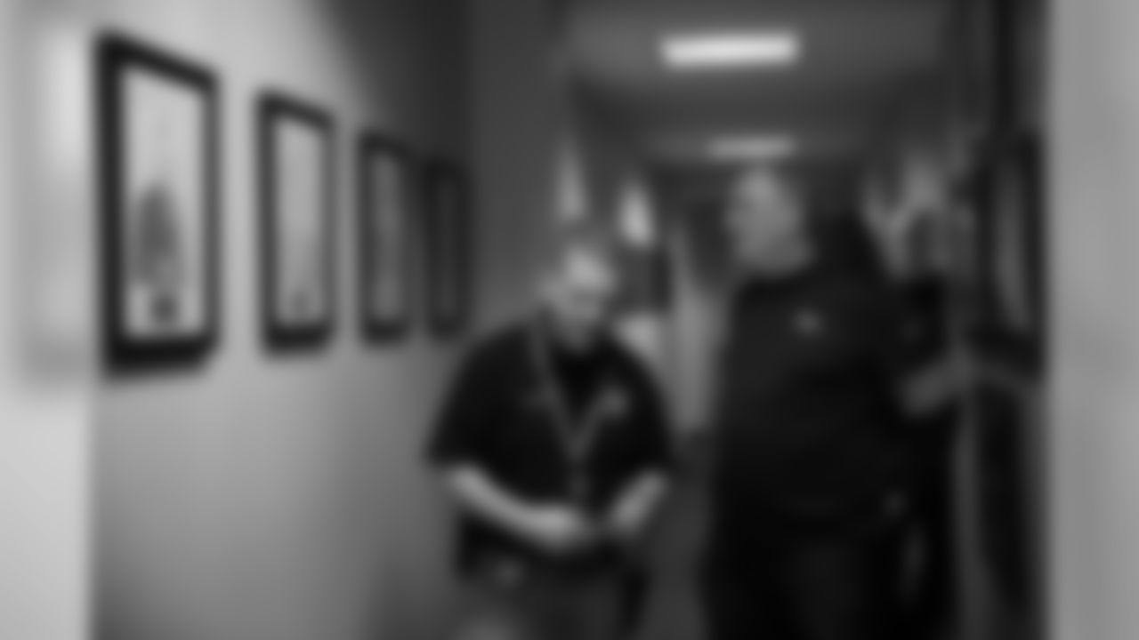 Head Coach Vic Fangio receives a tour of the Arapahoe County Sheriff's Office during Fangio's visit to the office as part of Random Acts of Kindness Week on February 20, 2020 in Centennial, Colorado. (Photo by Ben Swanson/DenverBroncos.com)