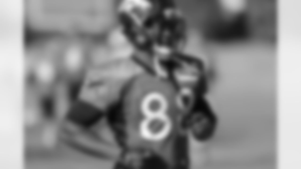WR Demaryius Thomas heads to the first wide receiver drill.