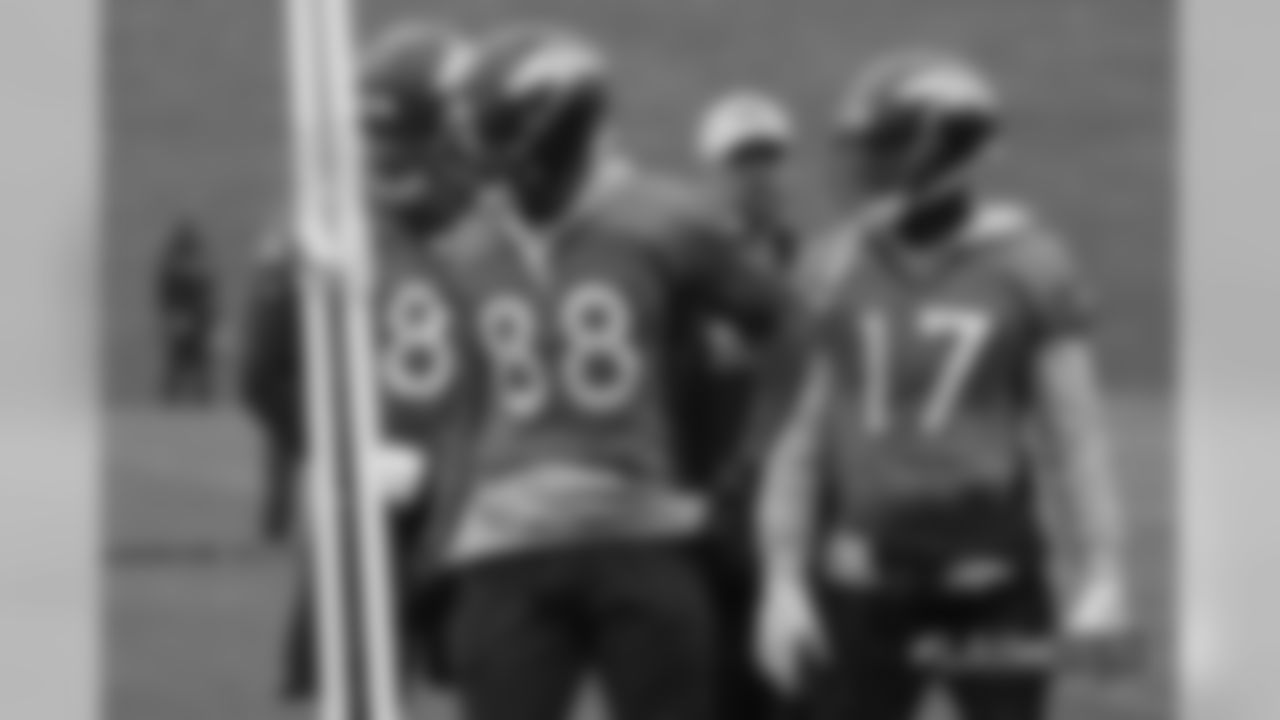 Demaryius Thomas at practice on October 10, 2018 at UCHealth Training Center.