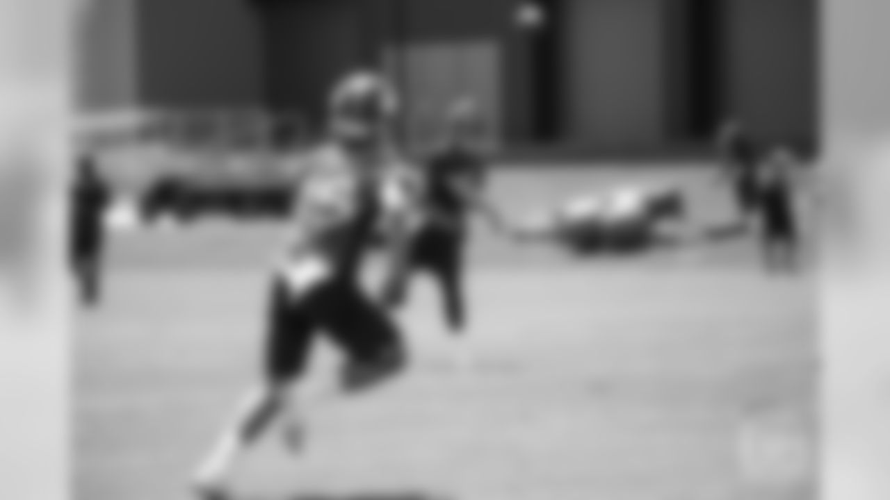 Quarterback Case Keenum (4) at practice on the first day of rookie camp on July 25, 2018.