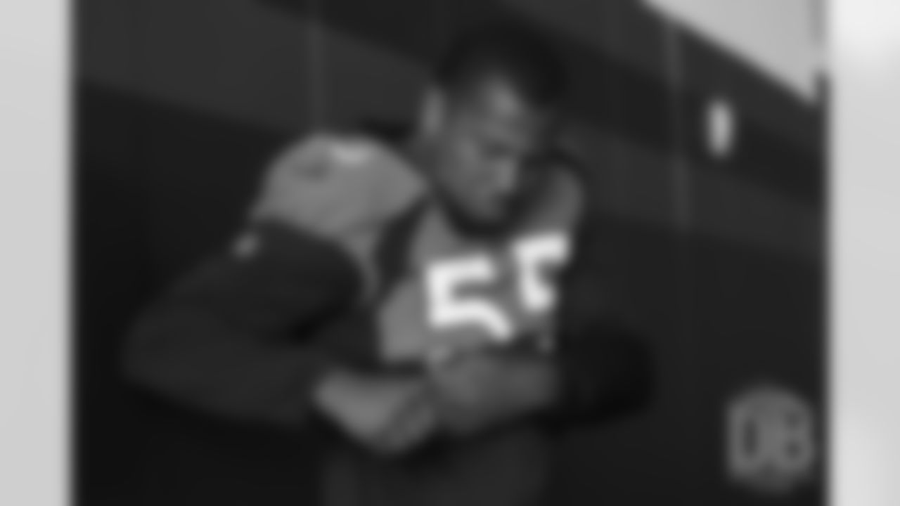 Bradley Chubb during the Broncos' media day for players to record video and photo shoots for broadcast networks and local media on June 4, 2019.
