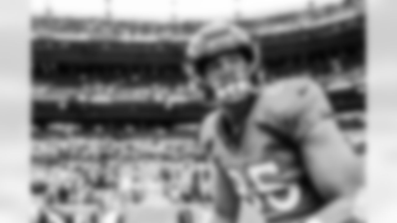 Albert Okwuegbunam during the NFL game against the Washington Football Team on Sunday, October 31, 2021 at Empower Field at Mile High in Denver, Colorado.
Photo by Gabriel Christus
