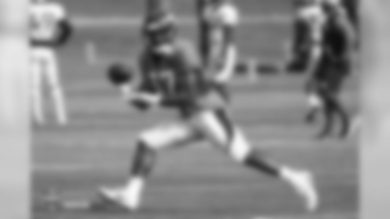 Running back Royce Freeman (37) at the fifth day of training camp on August 1, 2018, at UCHealth Training Center.