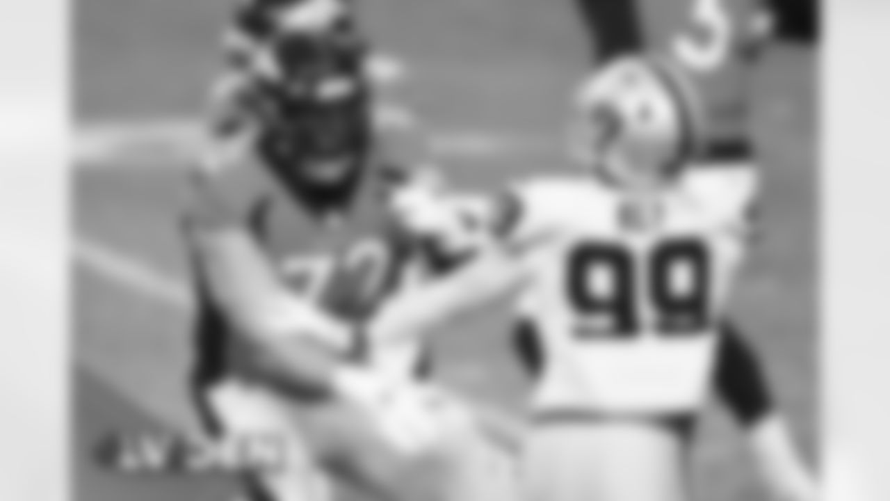 Las Vegas Raiders defensive end Arden Key (99) tries to get past Denver Broncos offensive tackle Garett Bolles (72) during the NFL preseason game against the Las Vegas Raiders at Empower Field at Mile High in Denver, Colorado, January 03, 2021.
Photo by Eric Bakke