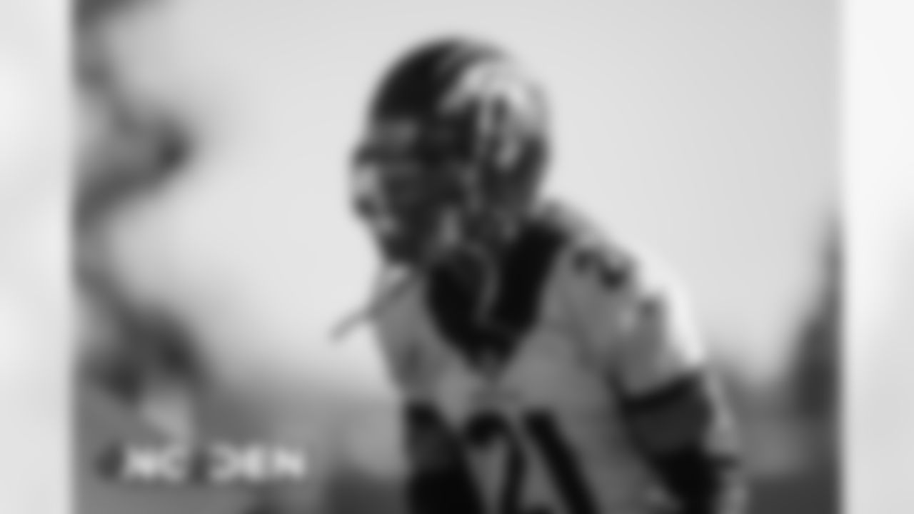 A.J. Bouye at practice at UCHealth Training Center on November 28, 2020. (Photo by Ben Swanson)