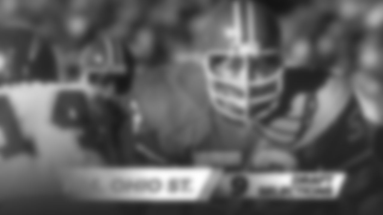 1967: T Mike Current; 1971: CB Doug Adams; 1974: LB Randy Gradishar (pictured); 1990: G Jeff Davidson; 1993: WR Brian Stablein; 1994: RB Butler By'not'e; 2005: RB Maurice Clarett; 2014: CB Bradley Roby; 2015: TE Jeff HeuermanNote: Players selected in AFL drafts often were also selected in NFL drafts, where they usually opted to play rather than the upstart American Football League.
