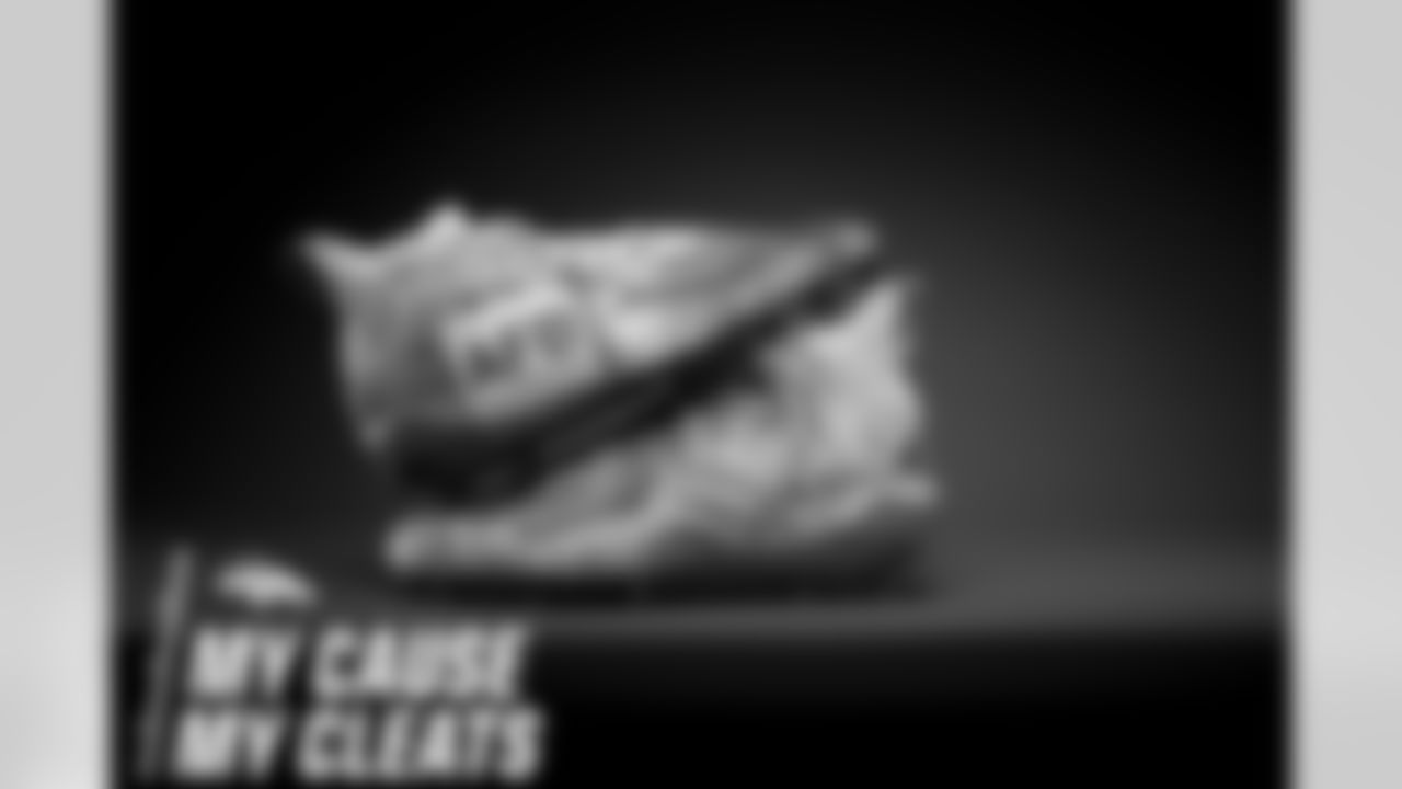 P.J. Locke's cleats represent American Foundation for the Blind for the 2020 My Cause My Cleats campaign.
Photo by Gabriel Christus