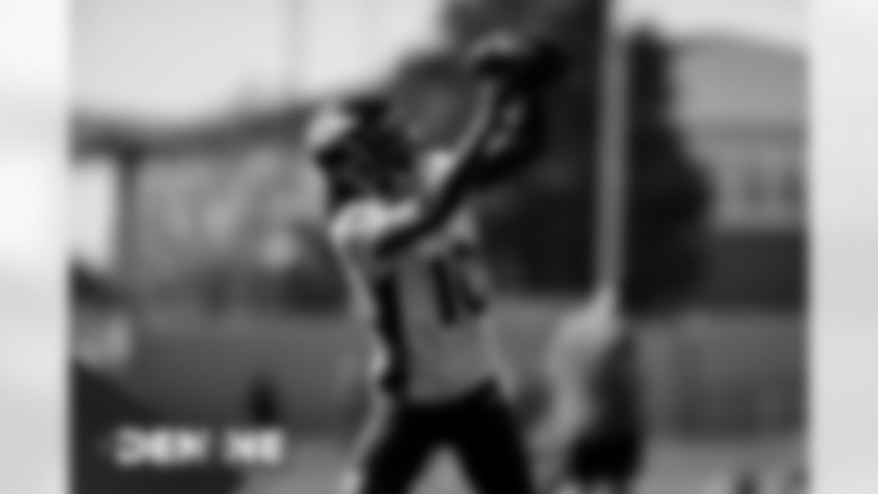 Jerry Jeudy during practice at UCHealth Training Center on October 10, 2020. (Photo by Ben Swanson)