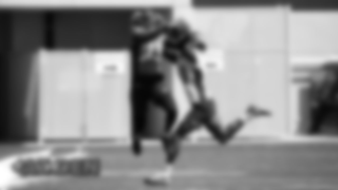 Steven Dunbar Jr. at practice at UCHealth Training Center on August 26, 2019. (Photo by Ben Swanson)