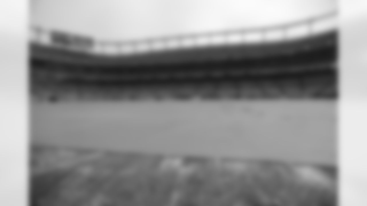 A pregame look at the field where the Broncos will take on the Ravens.