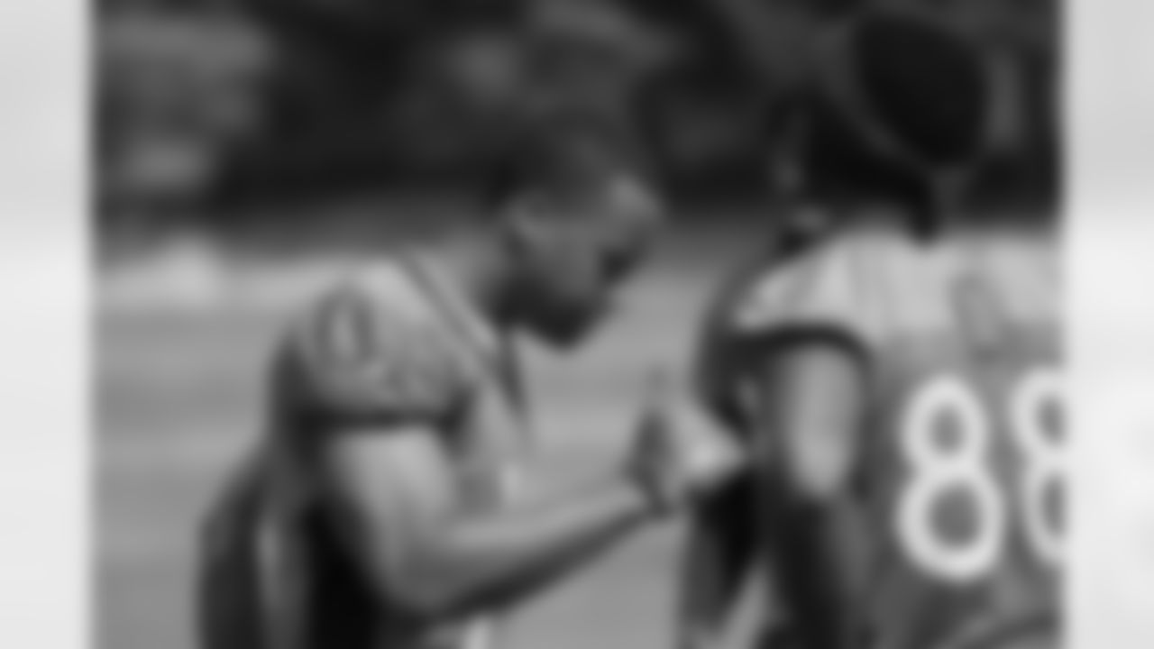 Courtland Sutton at a Phase 2 practice in the Offseason Workout Program on May 14, 2018.