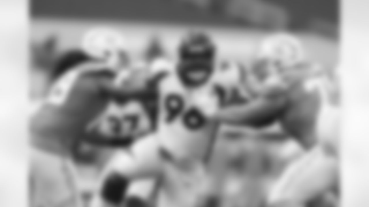 Denver Broncos defensive end Shelby Harris (96) during the NFL game against the Los Angeles Chargers at SoFi Stadium in Inglewood, California, December 27, 2020.
Photo by Gabriel Christus