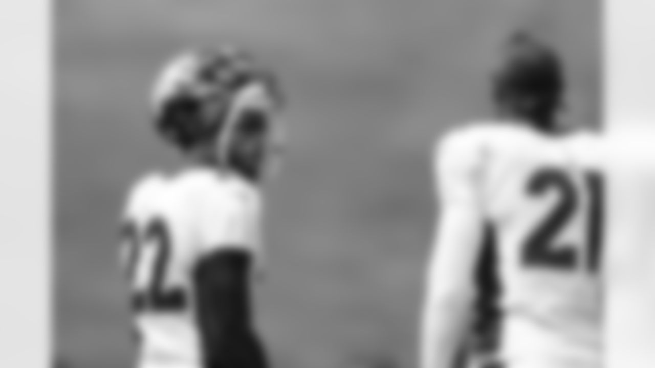 Kareem Jackson and A.J. Bouye during training camp at UCHealth Training Center in Centennial, CO, August 23, 2020.
Photo by Gabriel Christus