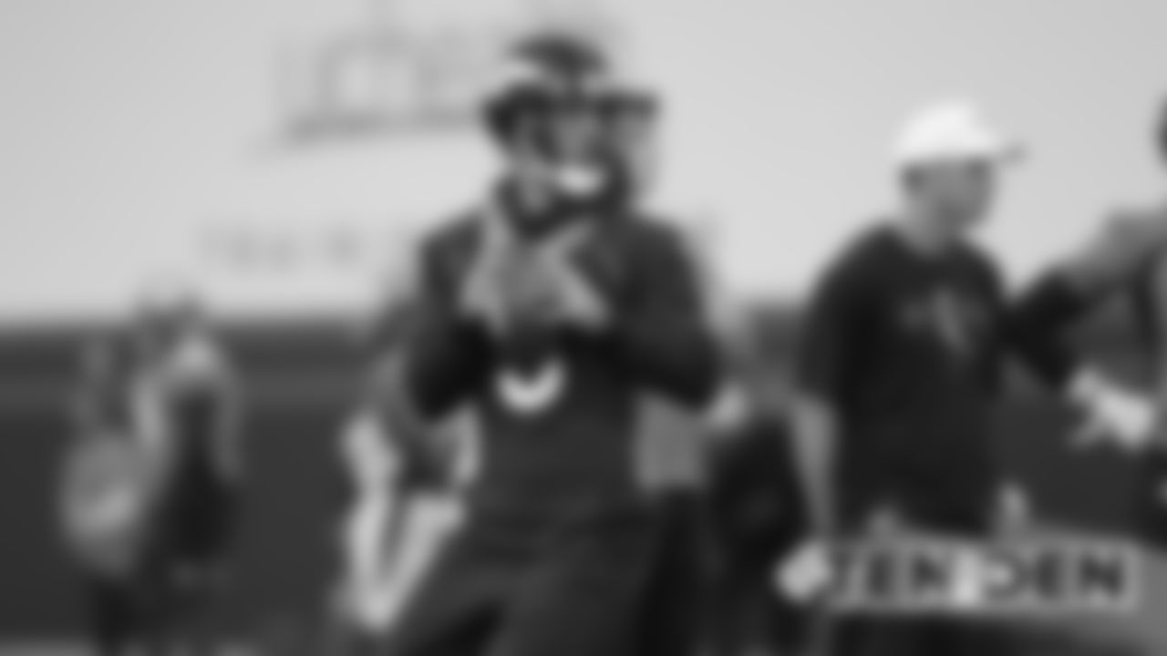 Joe Flacco at practice on October 11, 2019 at UCHealth Training Center. (Photo by Ben Swanson)