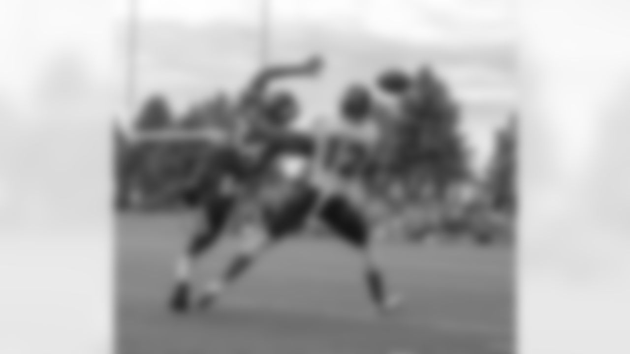 Webster breaks up a pass intended for Andre Caldwell.