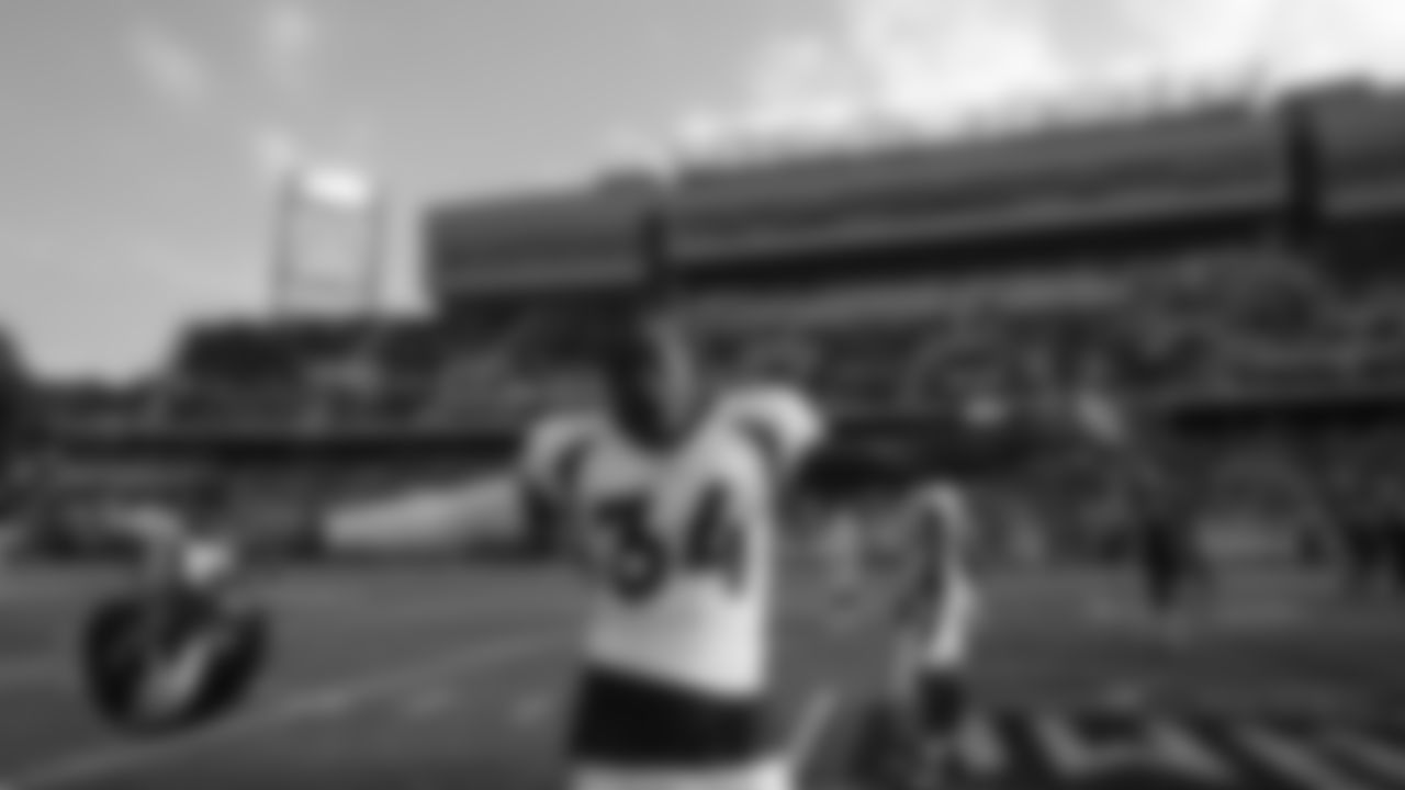 Will Parks before the Broncos' preseason matchup with the Falcons in the Pro Football Hall of Fame Game on August 1, 2019 at Tom Benson Hall of Fame Stadium.