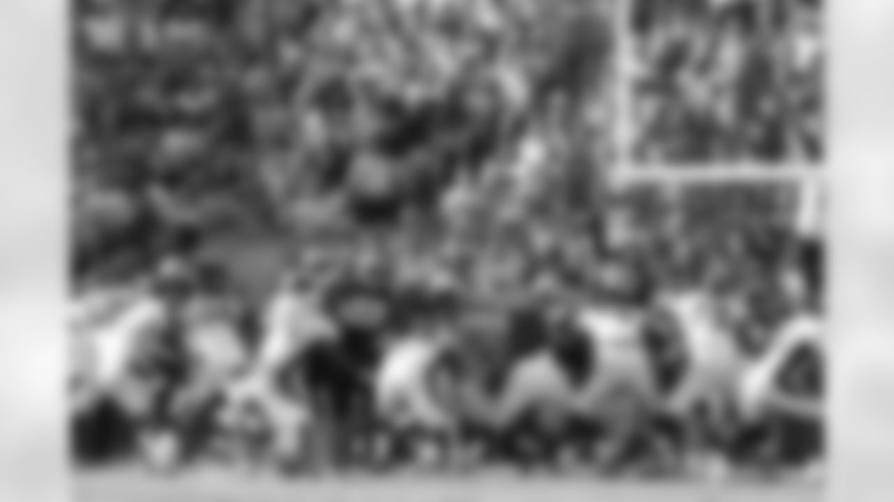K Matt Prater kicks a field goal in the fourth quarter.