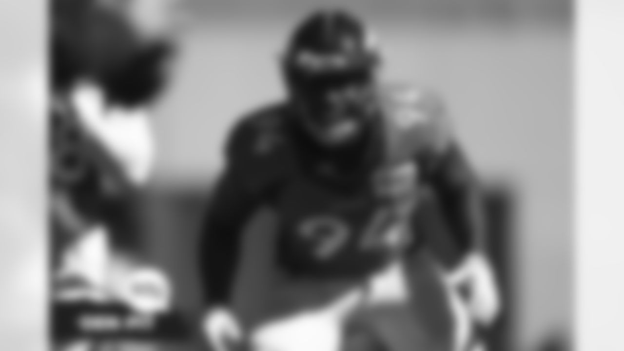 Aaron Patrick during practice on Thursday, October 7, 2021 at UCHealth Training Center in Englewood, Colorado.
Photo by Gabriel Christus