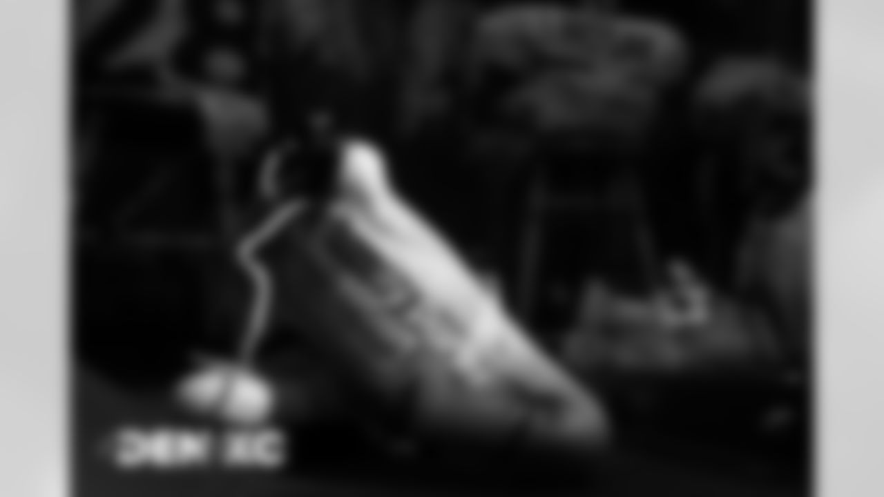 Royce Freeman's custom cleats for My Cause My Cleats in the locker room before the Broncos' Week 13 game against the Kansas City Chiefs at Arrowhead Stadium in Kansas City, Missouri. (Photo by Gabriel Christus)