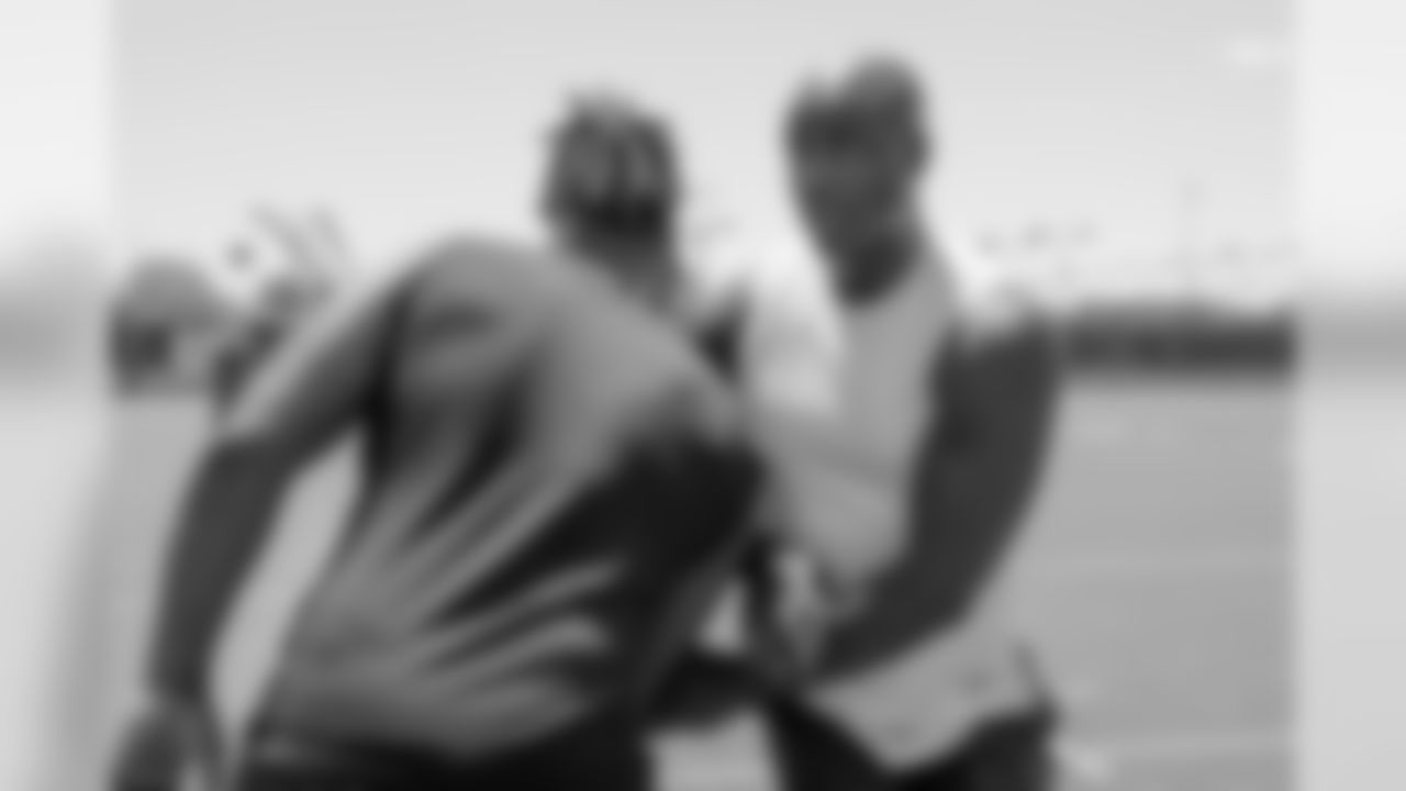 DeMarcus Ware and Cameron Jordan at Von Miller's third annual Pass Rush Summit.