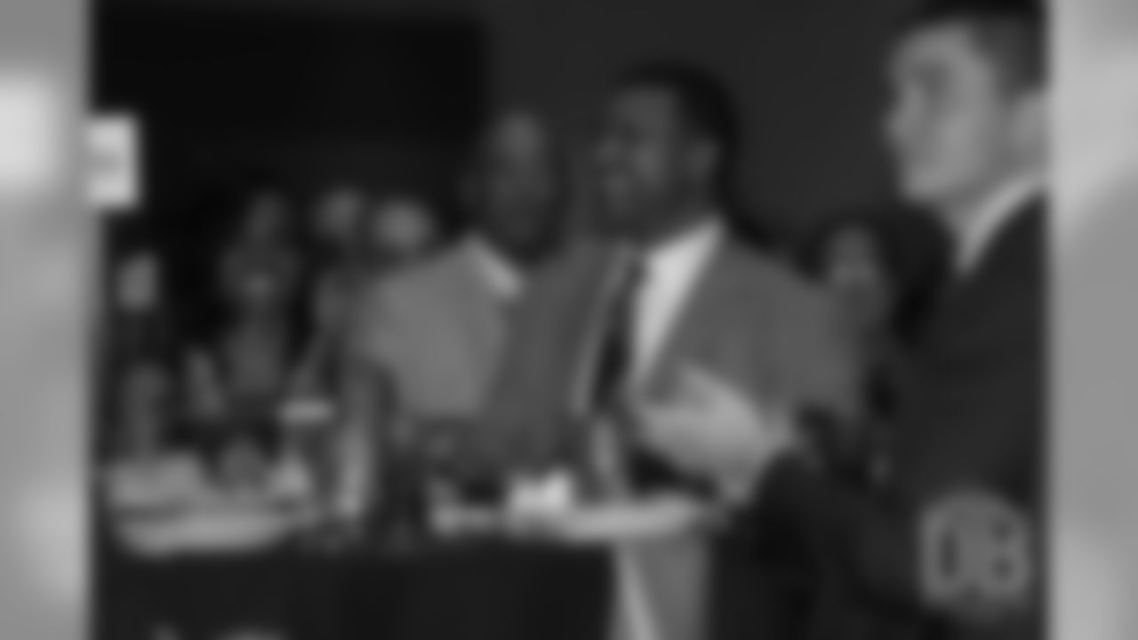 Steve Atwater at the Pro Football Hall of Fame's Merlin Olsen Luncheon in Atlanta on February 1, 2019.