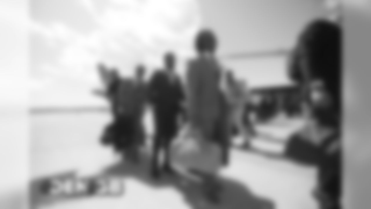 Todd Davis on the tarmac at Denver International Airport during the team's travel to Wisconsin on September 8, 2019 ahead of their Week 3 game against the Green Bay Packers. (Photo by Ben Swanson)