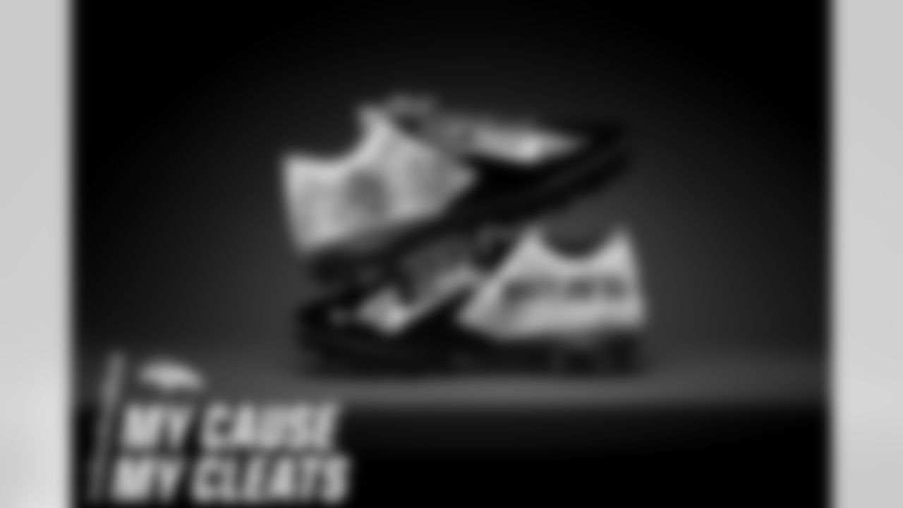 Joe Jones's cleats represent International Justice Mission for the 2020 My Cause My Cleats campaign.
Photo by Gabriel Christus