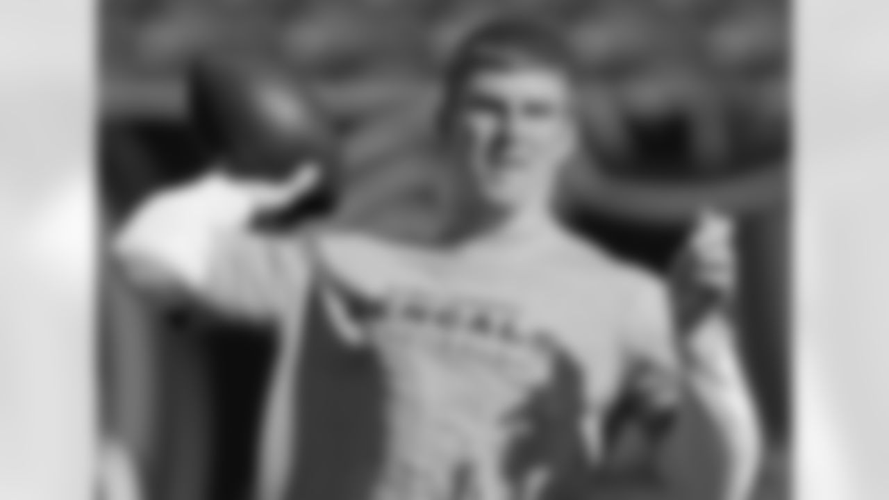 Second-year QB Andy Dalton warms up for Sunday afternoon's contest.