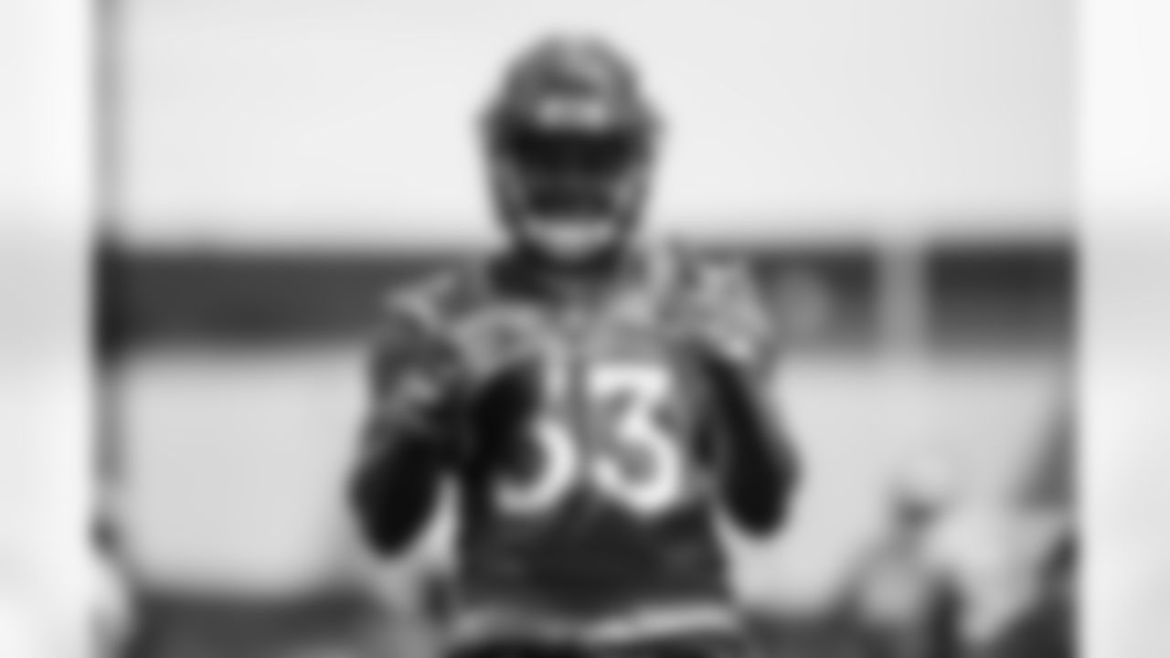 Javonte Williams during the 10th day of OTA practices at UCHealth Training Center on June 10, 2021. (Photo by Ben Swanson)