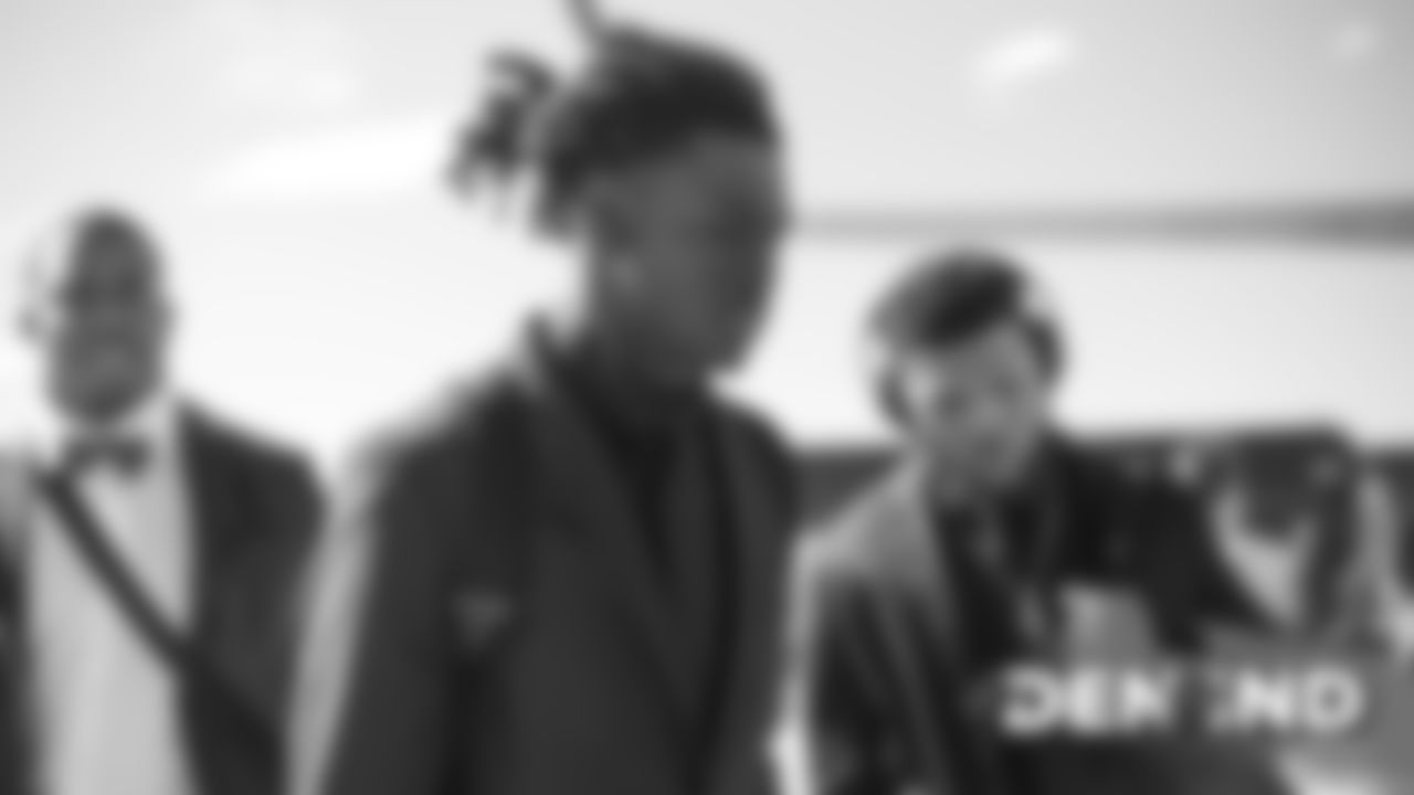 Isaac Yiadom on the tarmac at Denver International Airport during the team's travel to Indiana on October 26, 2019 ahead of their Week 8 game against the Indianapolis Colts. (Photo by Ben Swanson)