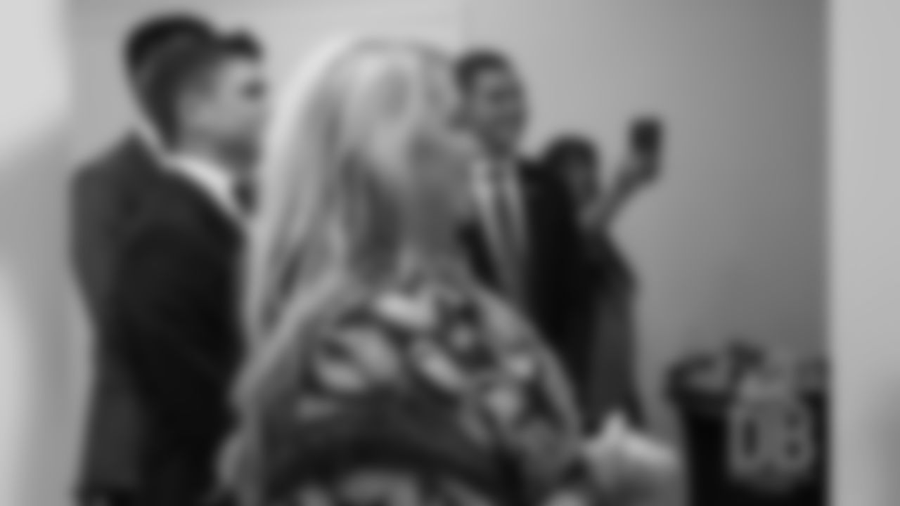 Amie Bowlen Klemmer after David Baker gave the news that Pat Bowlen was elected for enshrinement in the Pro Football Hall of Fame's Class of 2019 on February 2, 2019.