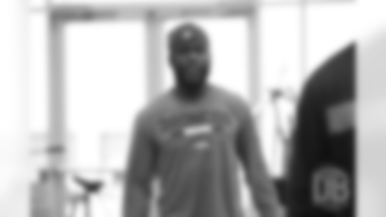 Aaron Burbridge during offseason workouts at UCHealth Training Center in Englewood, Colorado, on April 2, 2019.
Photo by Gabriel Christus