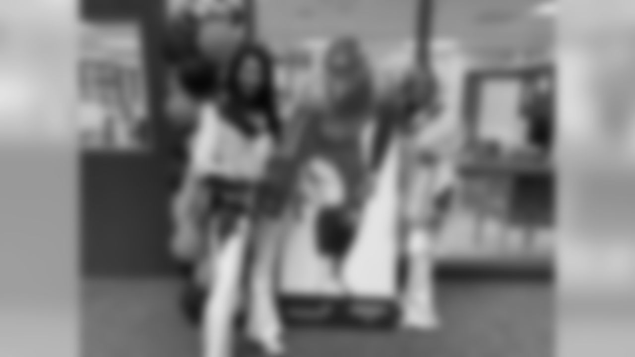 Denver Broncos Cheerleaders at Vitalant's Drive for Life 22 blood drive in the Lowry neighborhood in Denver, Colorado on November 5, 2019.