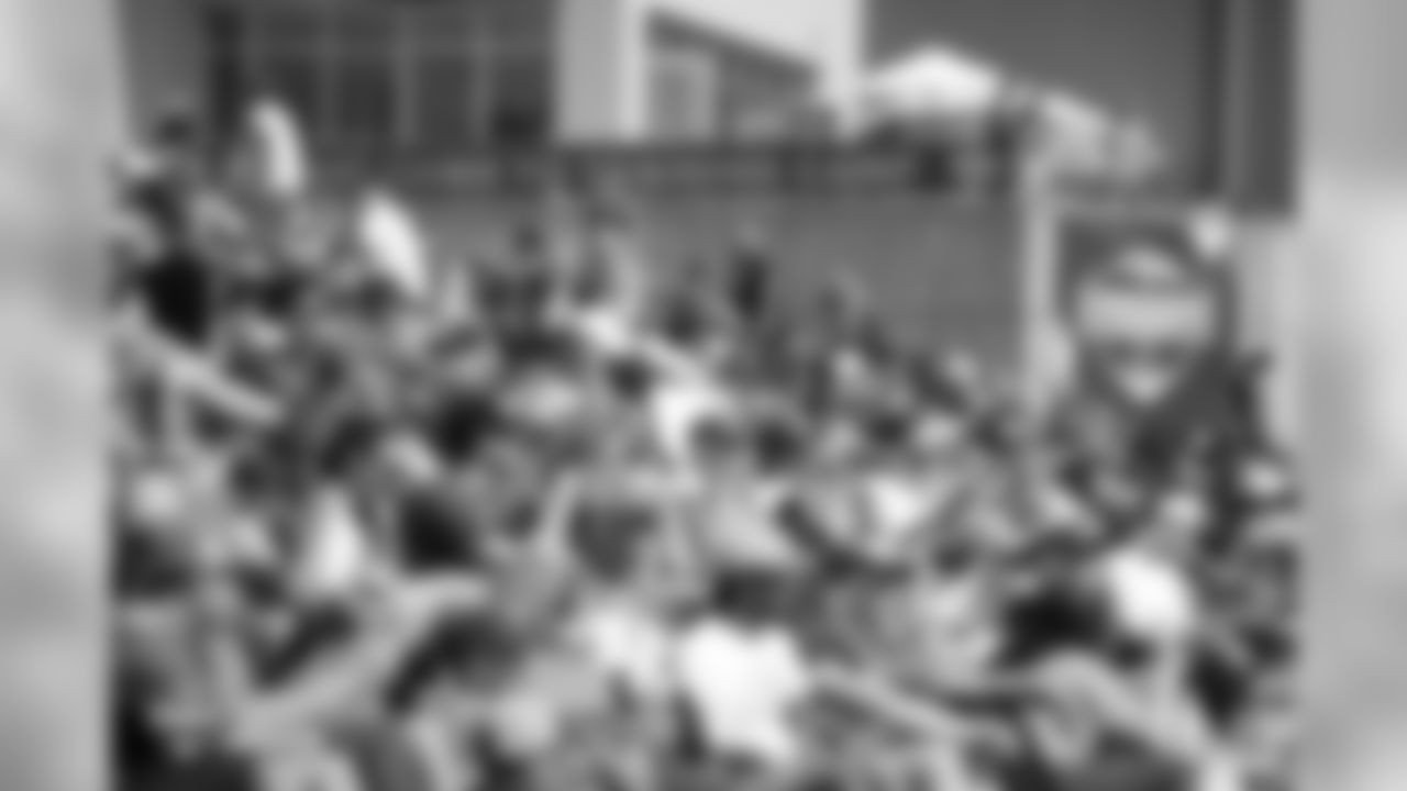 Fans during the ninth day of training camp on August 7, 2018, at UCHealth Training Center.