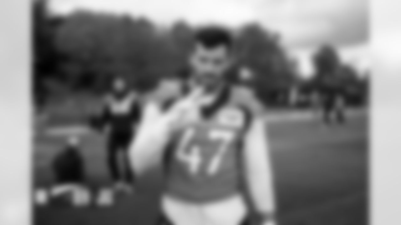 Josey Jewell at practice at Harrow School just outside London, England in the United Kingdom on October 28, 2022. (Photo by Ben Swanson)