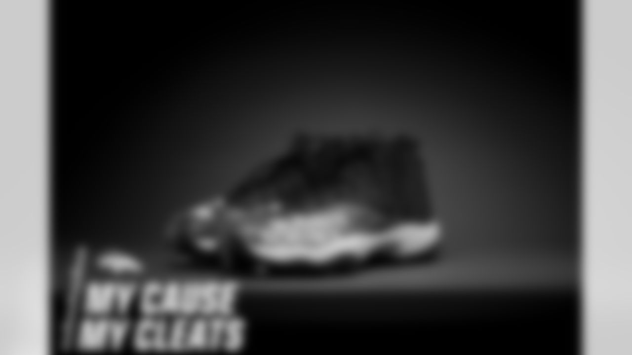 Jake Rodgers's cleats represent Autism Speaks for the 2020 My Cause My Cleats campaign.
Photo by Gabriel Christus