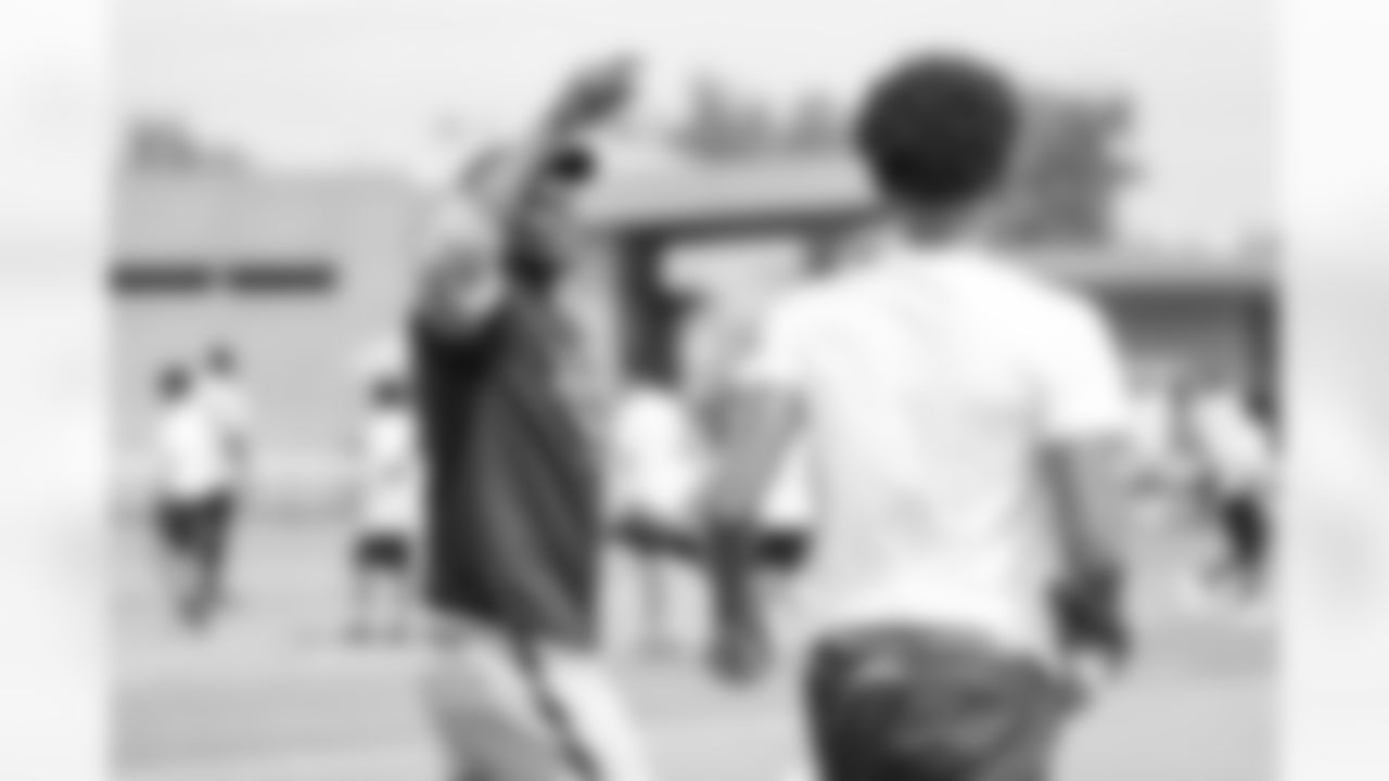 Brandon Lloyd at Courtland Sutton's youth camp at Englewood High School in Englewood, Colorado on June 18, 2022. (Photo by Ben Swanson)